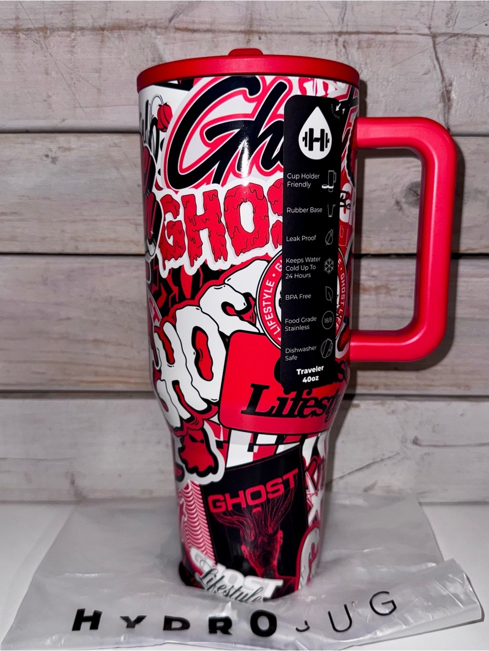 HydroJug x Ghost 40oz Traveler Tumbler - Ghost Infrared - Brand New With Tags!